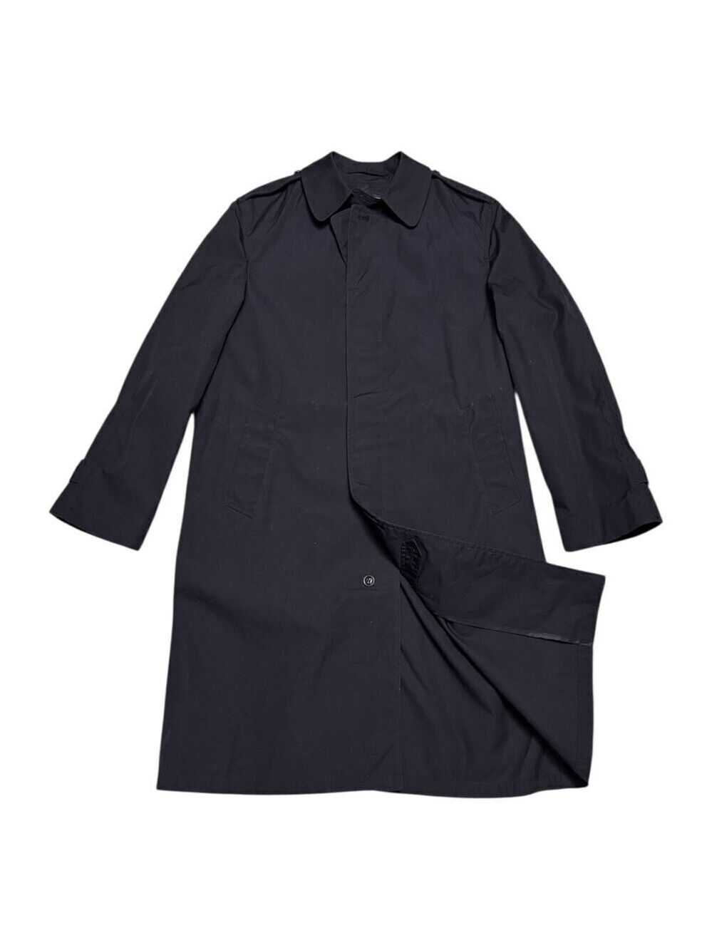 US NAVY DCSP Army Waterproof Business Casual Black Trench Jacket Coat Mens 40L